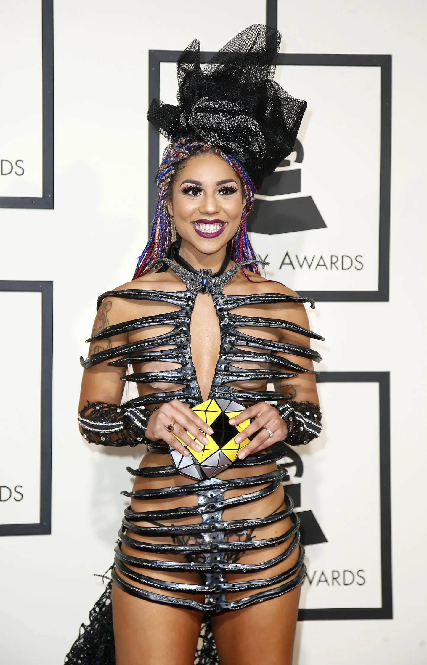 Recording artist Joy Villa arrives at the 58th Grammy Awards in Los Angeles, California February 15, 2016.  REUTERS/Danny Moloshok