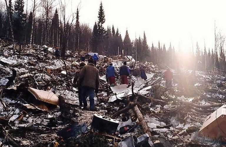 Moskvast Hongkongi teel olnud lennuki allakukkumise paik Mežduretšenski linna juures. 1994. aasta märtsis toimunud õnnetuse põhjustas piloodi otsus, lubada oma lapsed kokpitti.