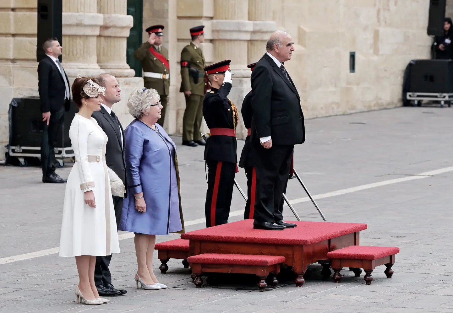 Malta uus president George Vella neljapäeval Vallettas ametissevannutamise tseremoonial.