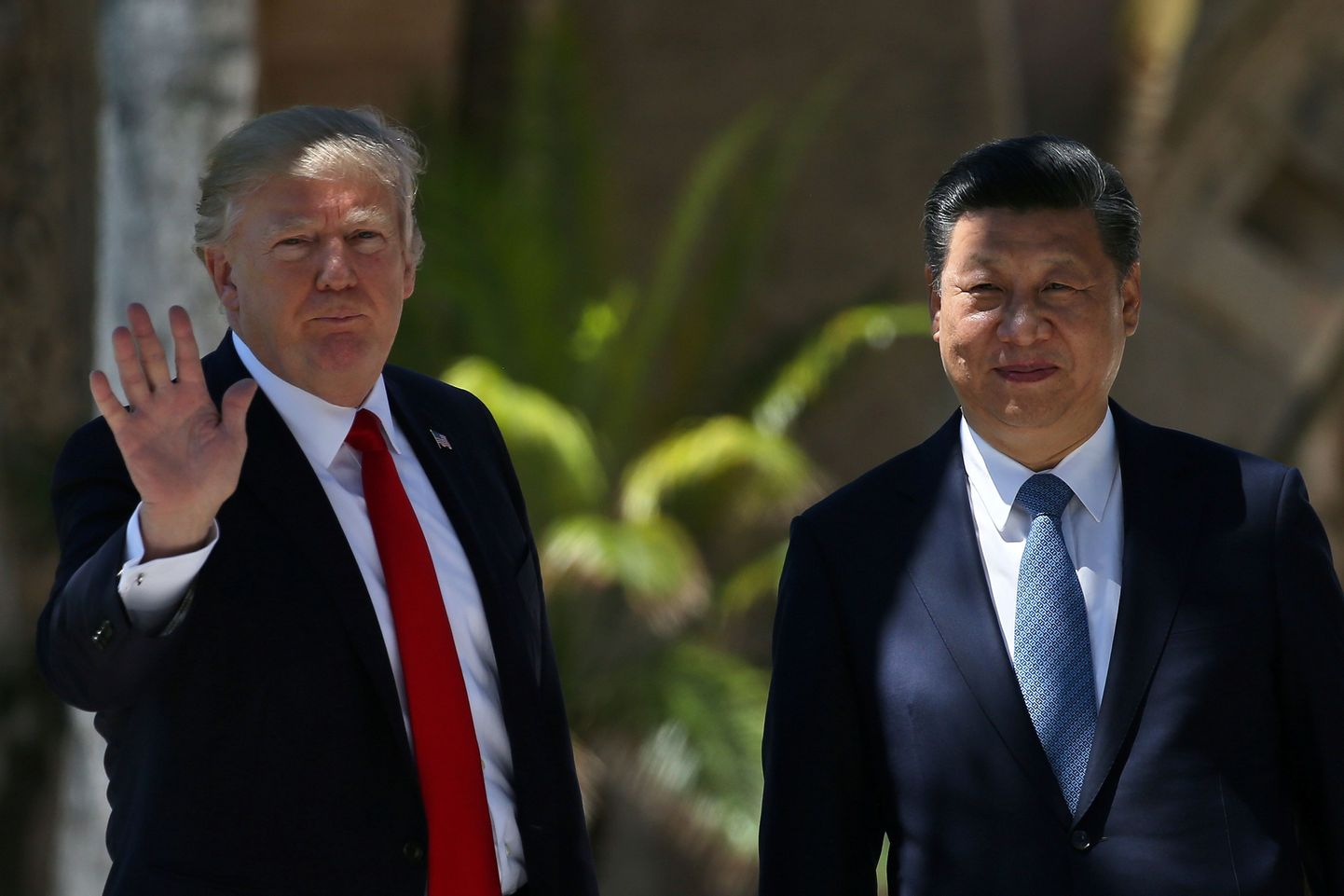 USA president Donald Trump ja tema Hiina ametivend Xi Jinping.