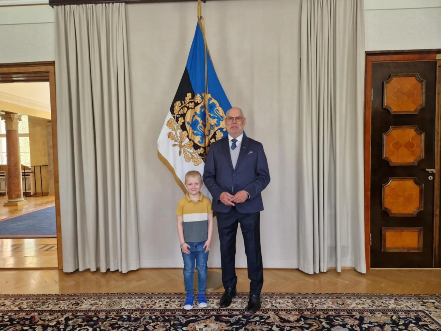 Seitsmeaastane Kennert Leedmaa unistus kohtuda Eesti Vabariigi presidendi Alar Karisega on täitunud.