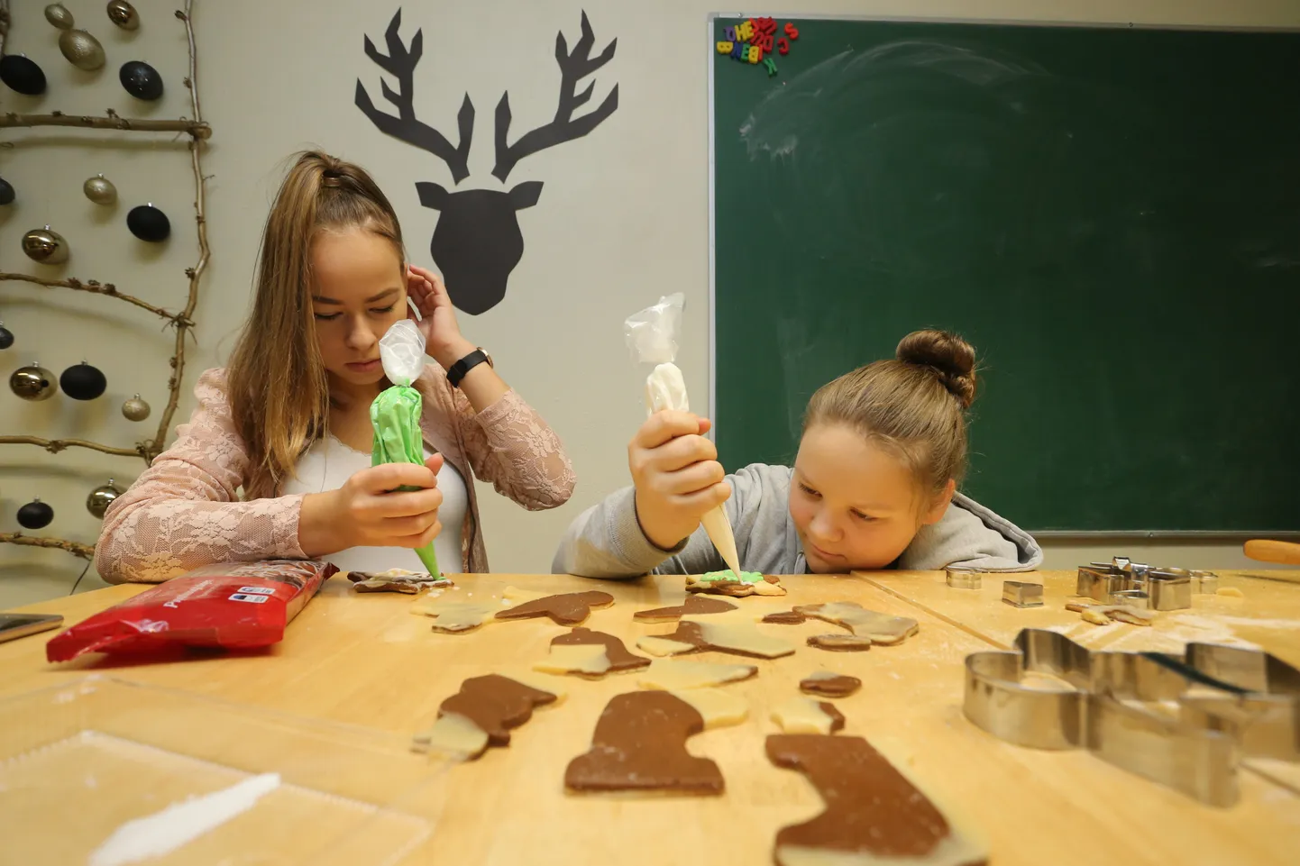 Pärast pühi tulid Mart Reiniku kooli 9. klassi õpilane Lizette Sibul (vasakul) ja Luunja keskkooli 7. klassi õpilane Grete Kull Lille maja vaheaja laagrisse aega veetma, sest kodus hakkas igav.