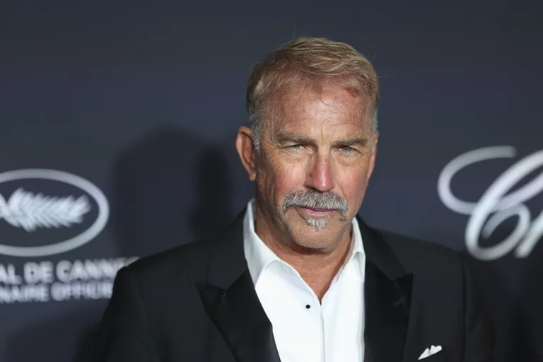 Kevin Costner poses for photographers upon arrival at the Chopard trophy dinner at the 77th international film festival, Cannes, southern France, Friday, May 17, 2024. (Photo by Vianney Le Caer/Invision/AP) CANM384