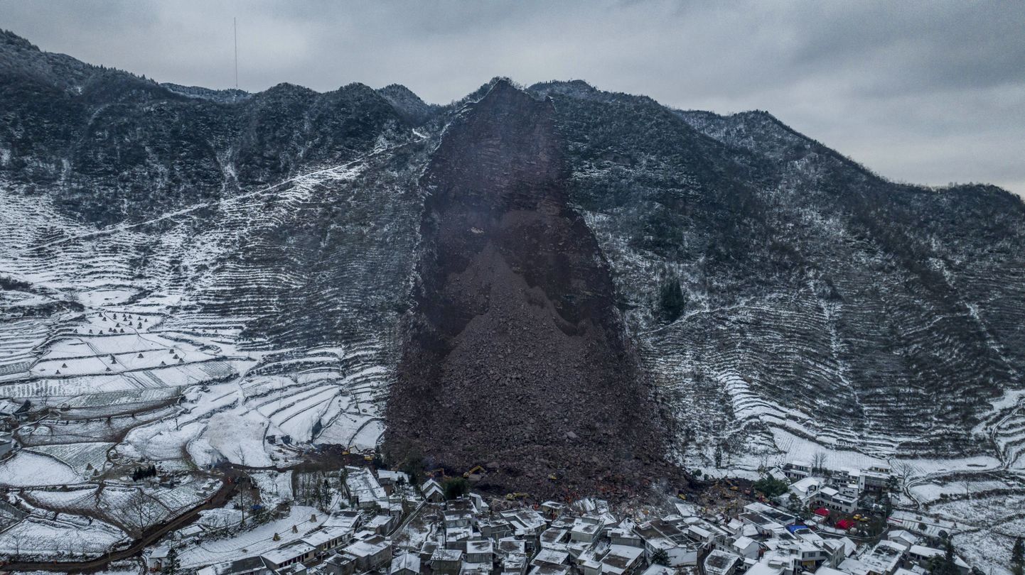 Hiina Yunnani provintsis toimunud maalihkes on kadunud üle 40 inimese, 22. jaanuar 2023. a.