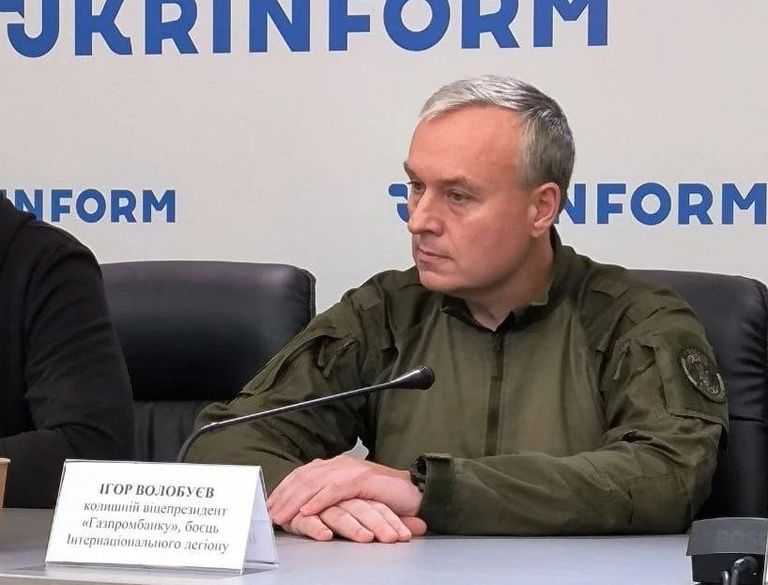Боец Интернационального легиона ВСУ, бывший вице-президент "Газпромбанка" Игорь Волобуев в 2023 году.
