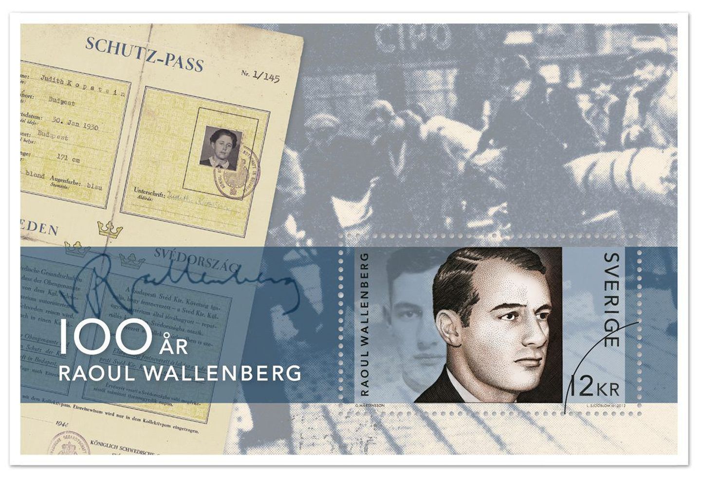 Raoul Wallenbergi kujutav postmark