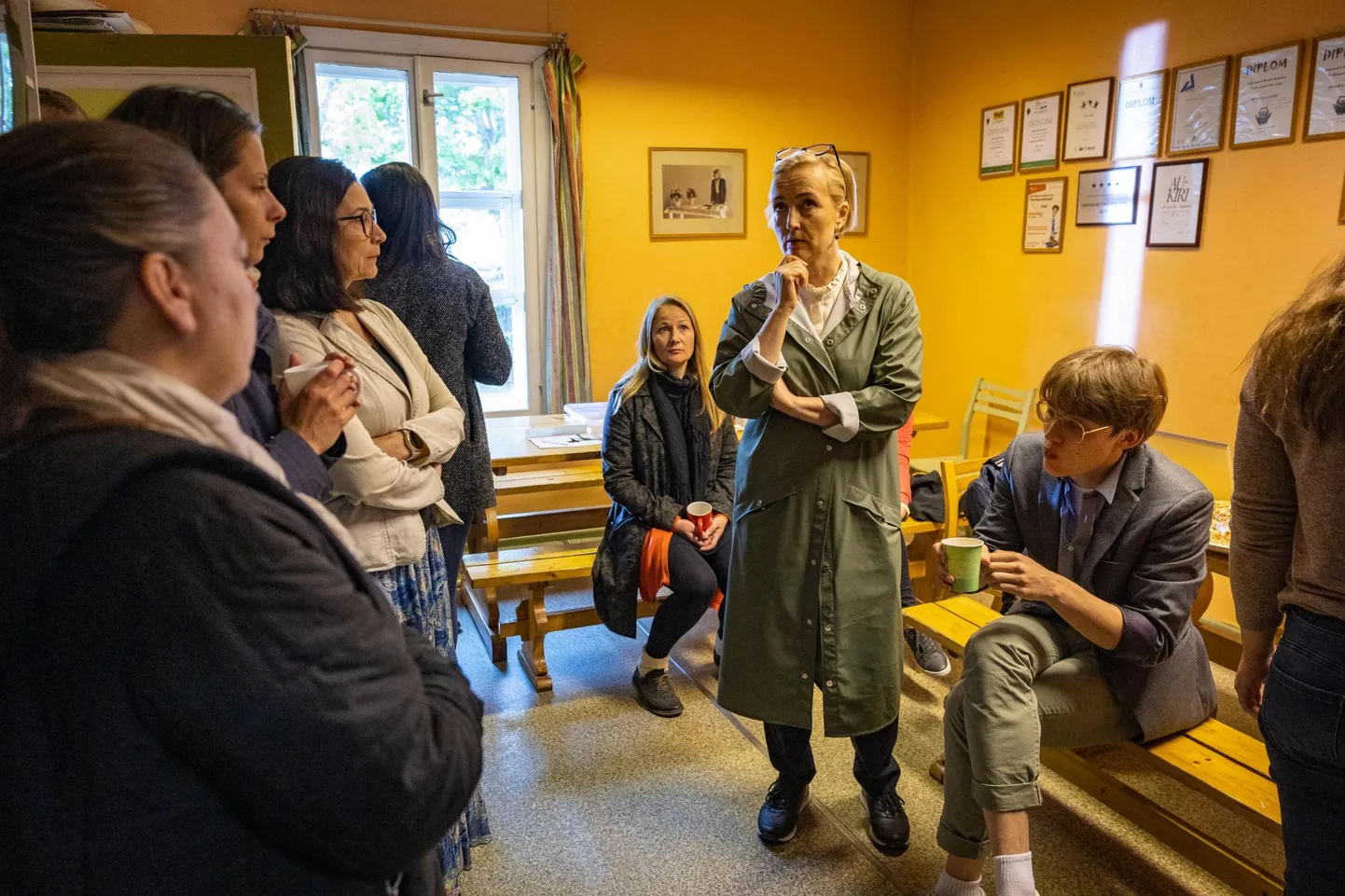 Haridus- ja teadusminister Kristina Kallas Metsküla koolis selle aasta juunis.