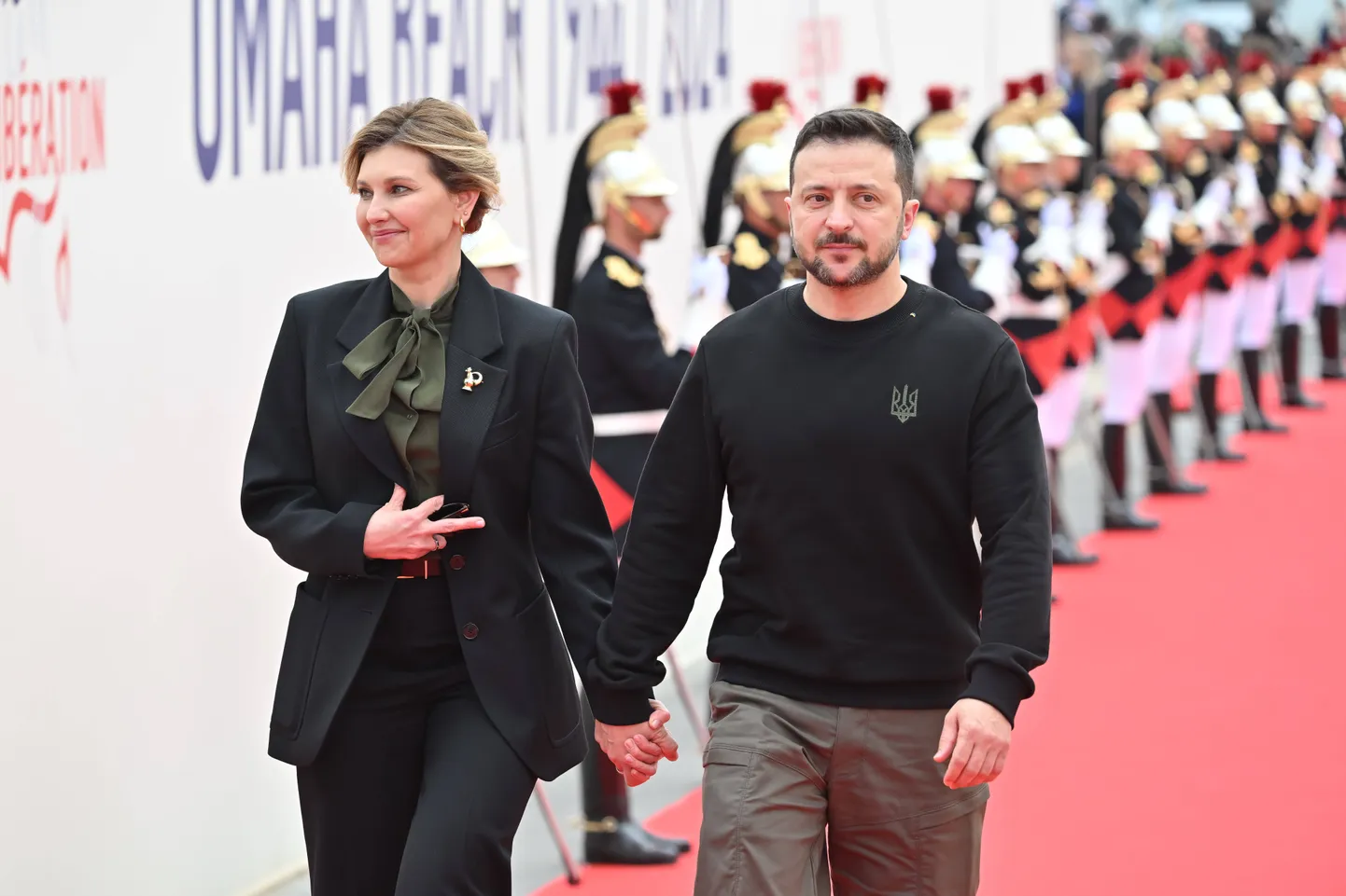 Ukraina presidendiproua Olena Zelenska ja president Volodõmõr Zelenskõi Prantsusmaal.