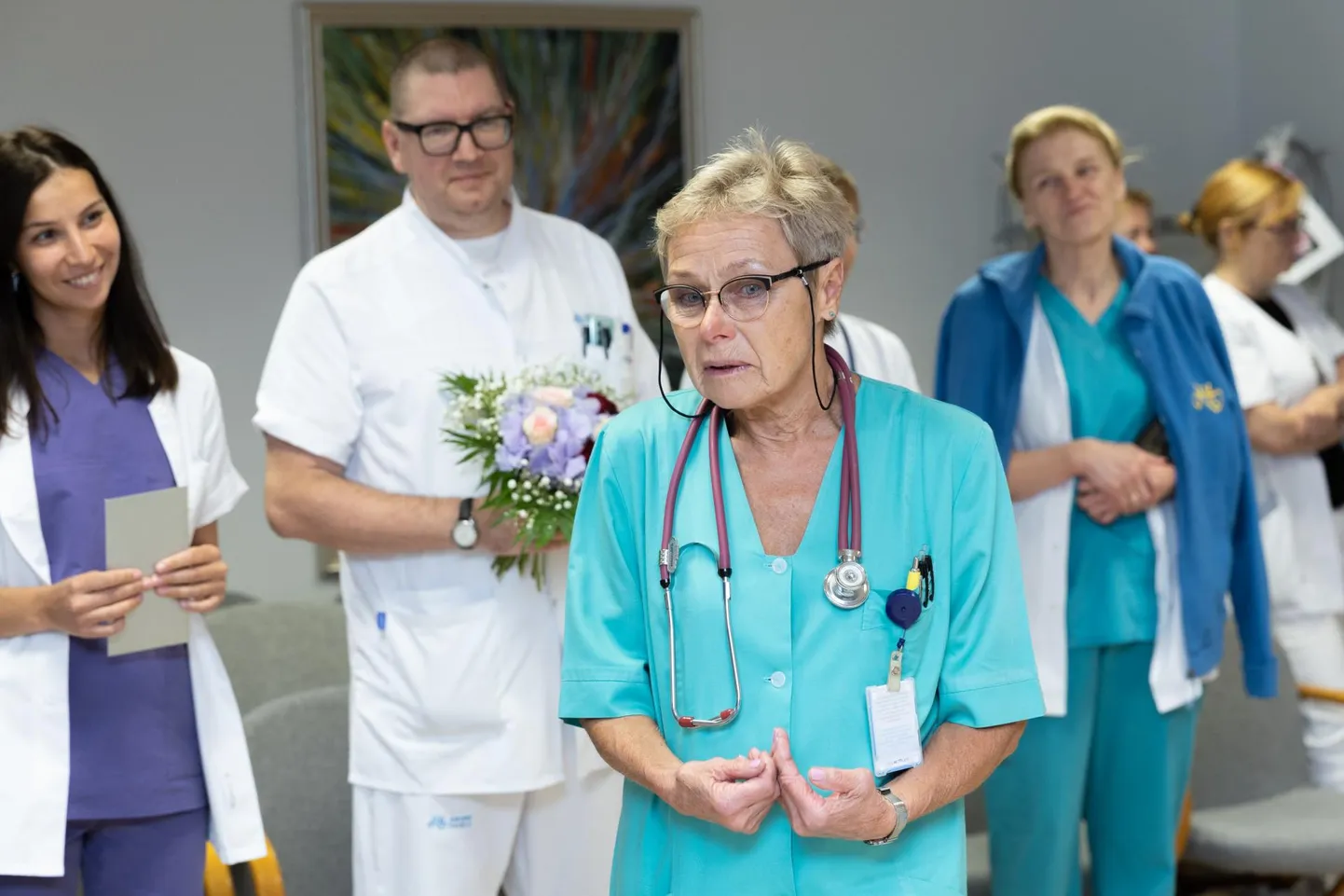 Ene Tambik maikuu lõpus oma viimasel tööpäeval Rakvere haiglas.