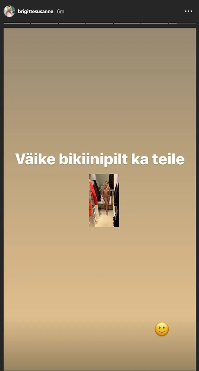 Brigitte Susanne Hunt jagas fännidega väikest bikiinipilti.