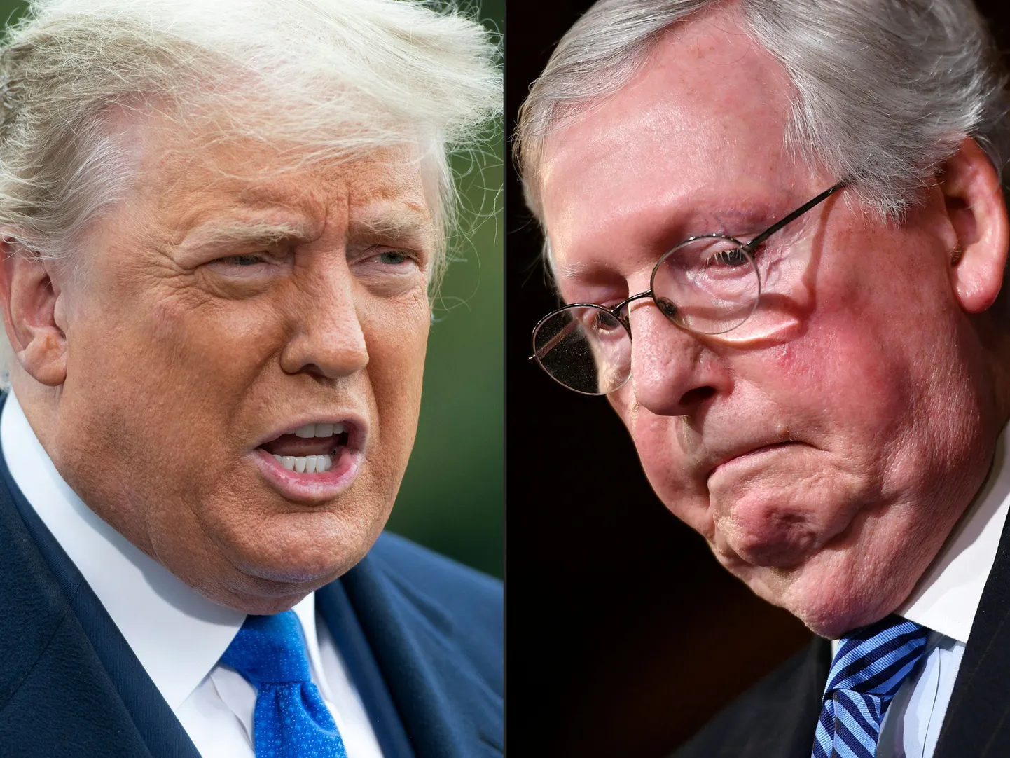 Donald Trump ja Mitch McConnell.