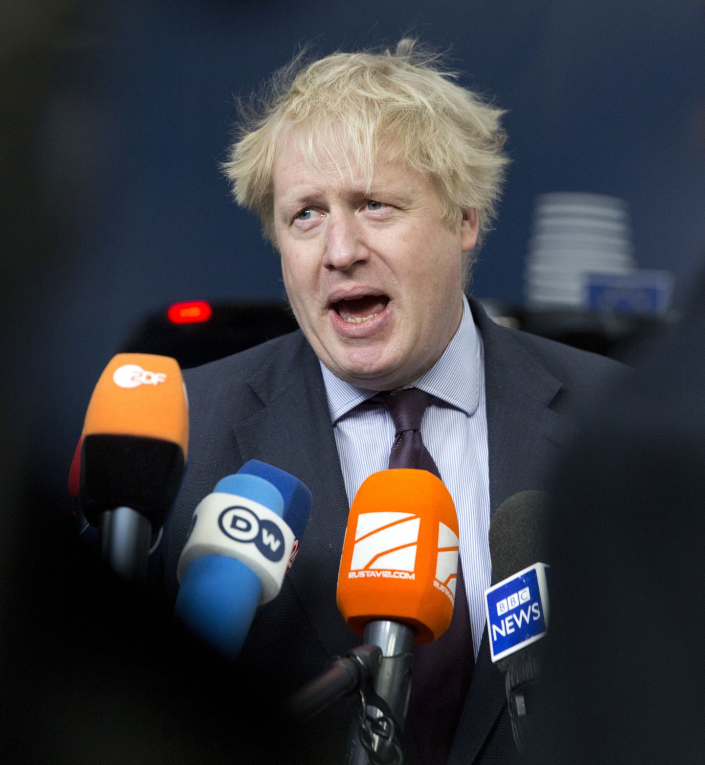 Boris Johnson täna Brüsselis.
