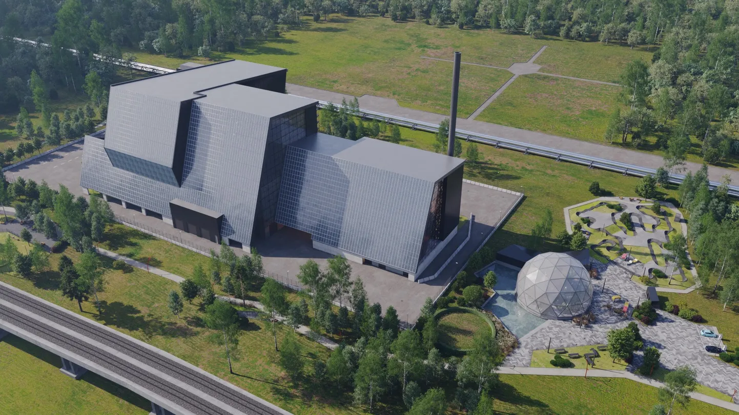 Визуализация запланированного завода по регенерации бытовых отходов в Ропажском крае