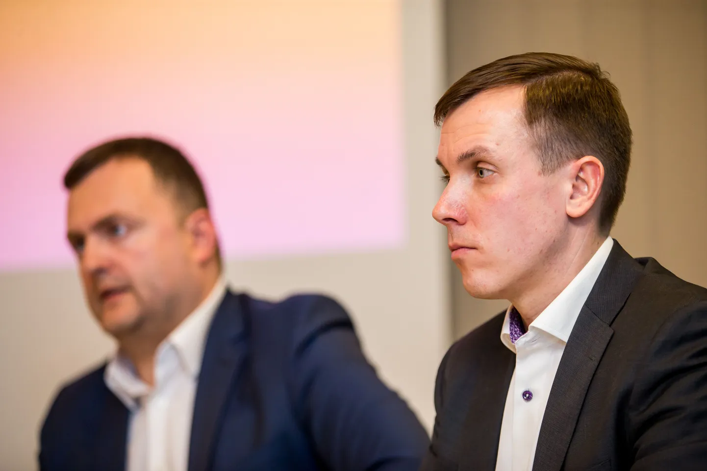 Maksu- ja Tolliameti peadirektori asetäitja Janno Reitmann ja teabeosakonna juhataja Janek Leis