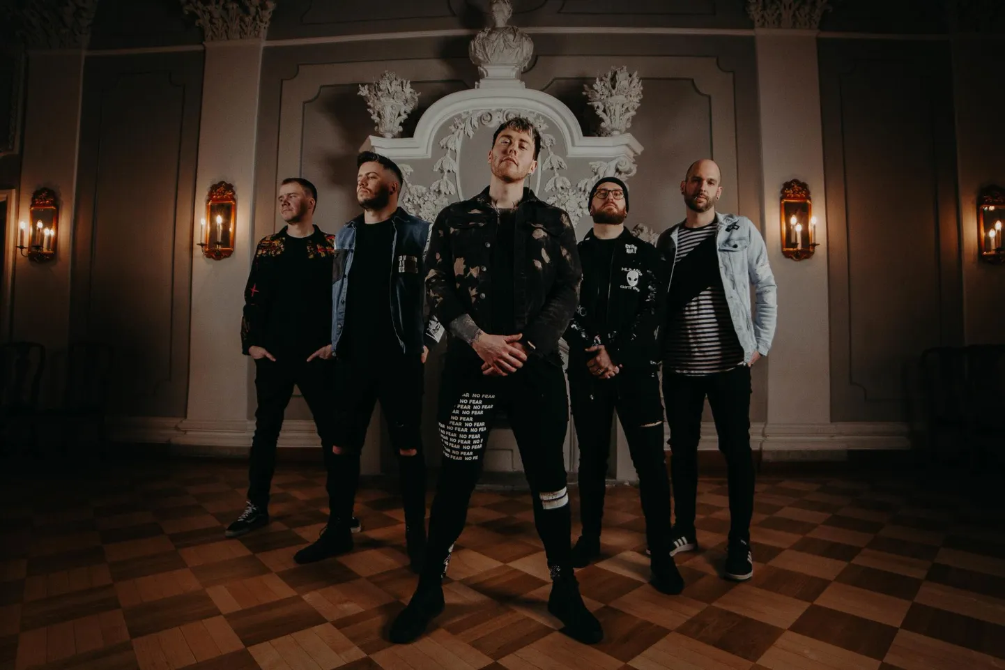 Horror Dance Squad (vasakult): Mikk Peetrimägi, Henri Kuusk, Karl Mesipuu, Indrek Ulp ja Ian Karell. Pildilt on puudu lavaväline taustajõud Margus Tammela.