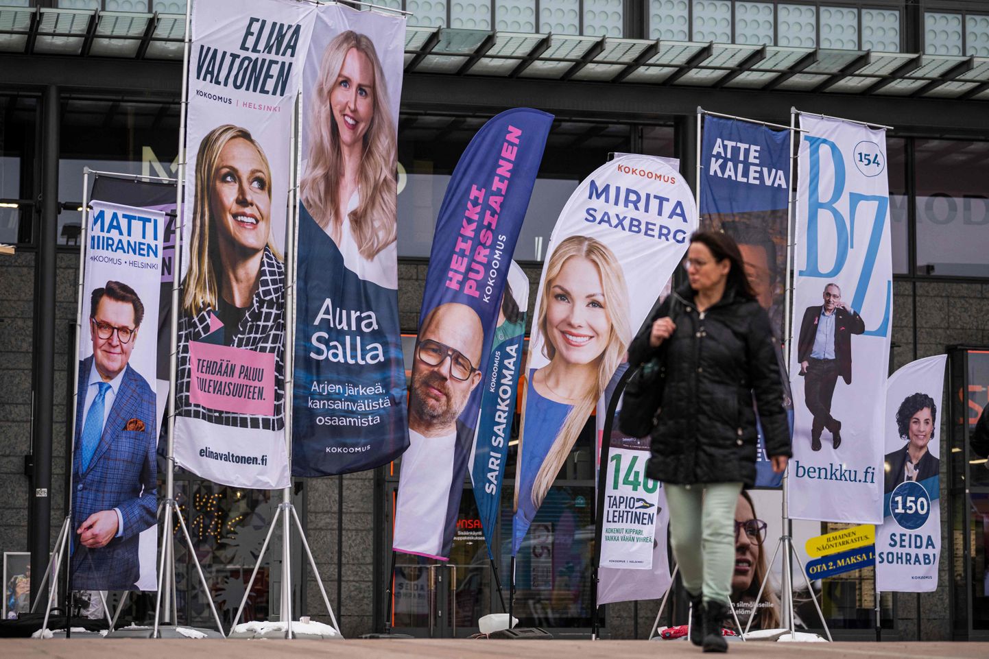 Valimisplakatid Helsingis 31. märtsil 2023.