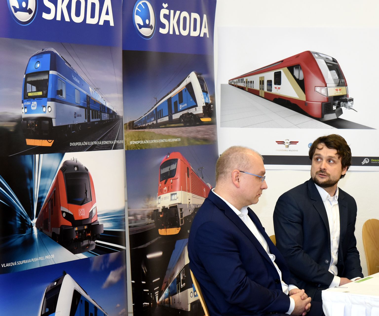 Представители Škoda Vagonka и Pasažieru vilciens