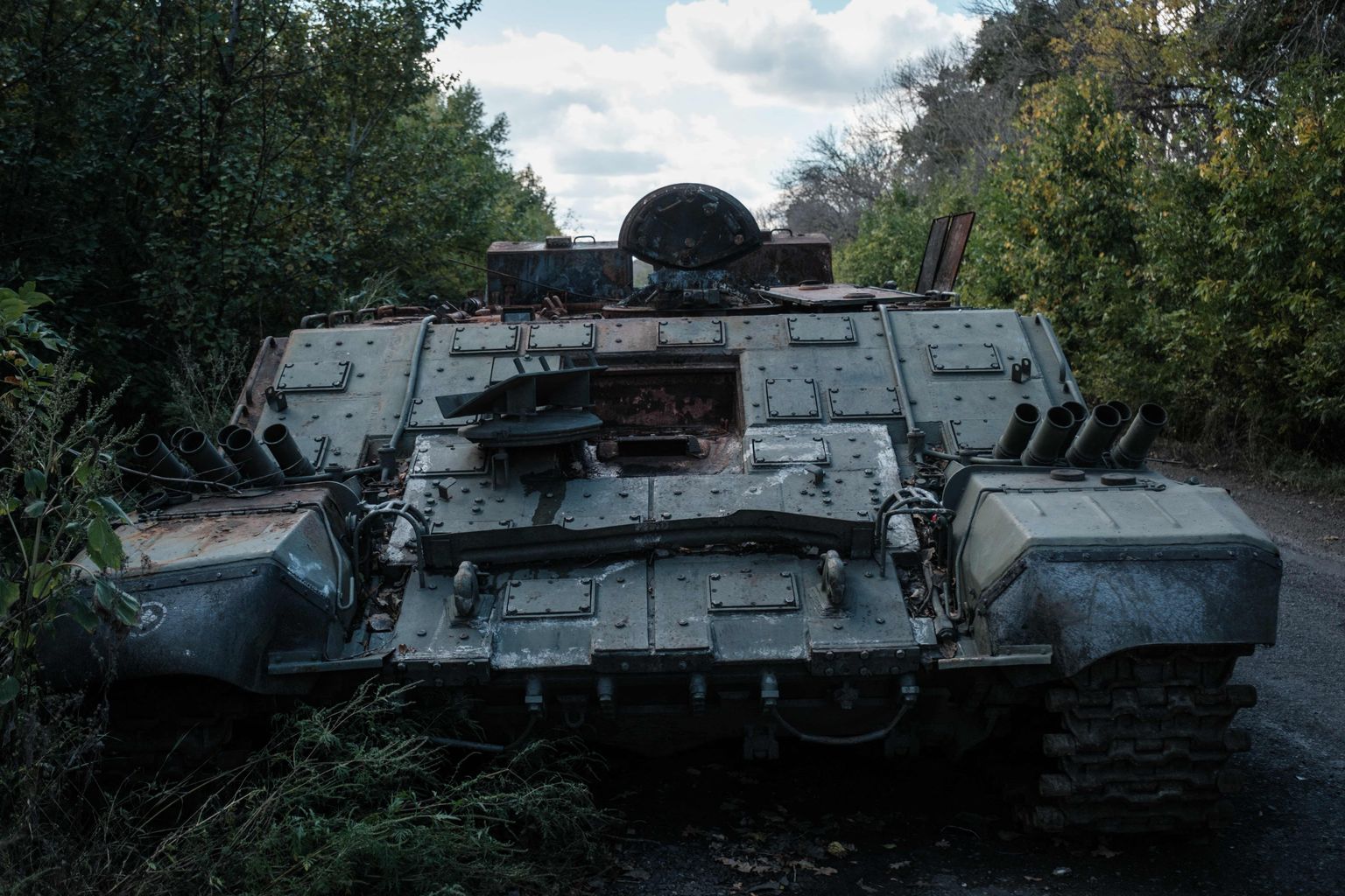 Purustatud tank Artemivka teel.