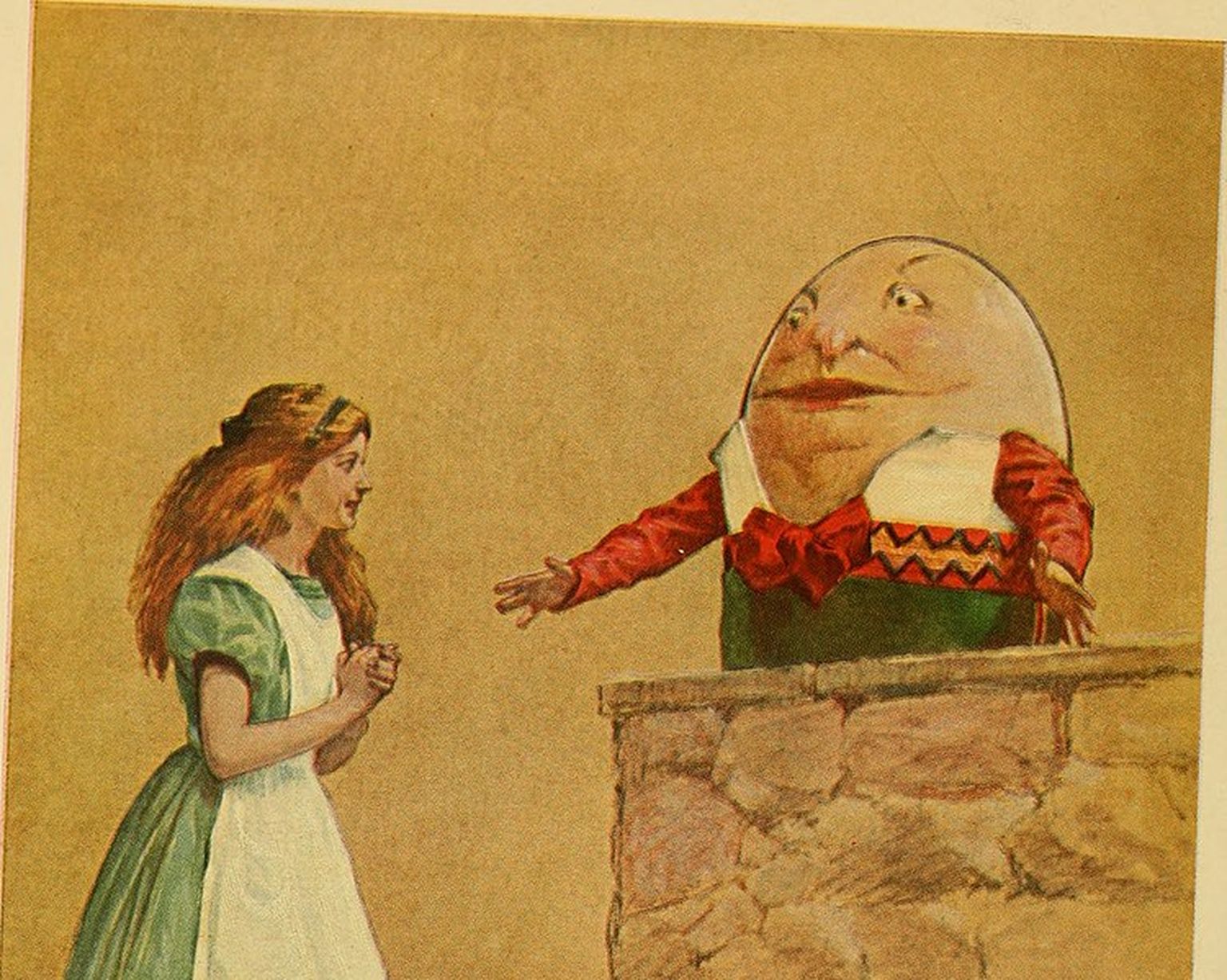 Ilustrācija no grāmatas "Alise Brīnumzemē", 1915. gads