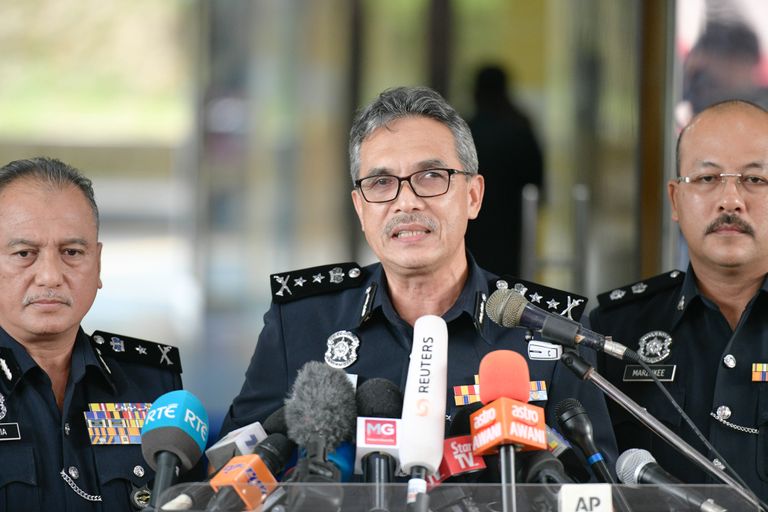Malaisia Negeri Sembilani osariigi politseijuht Mohamad Mat Yusop 15. augustil 2019 pressikonverentsil rääkimas Nora Quoirini juhtumist