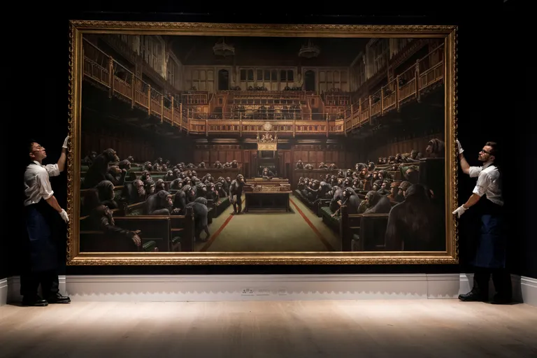 Banksy teos «Devolved Parliament»
