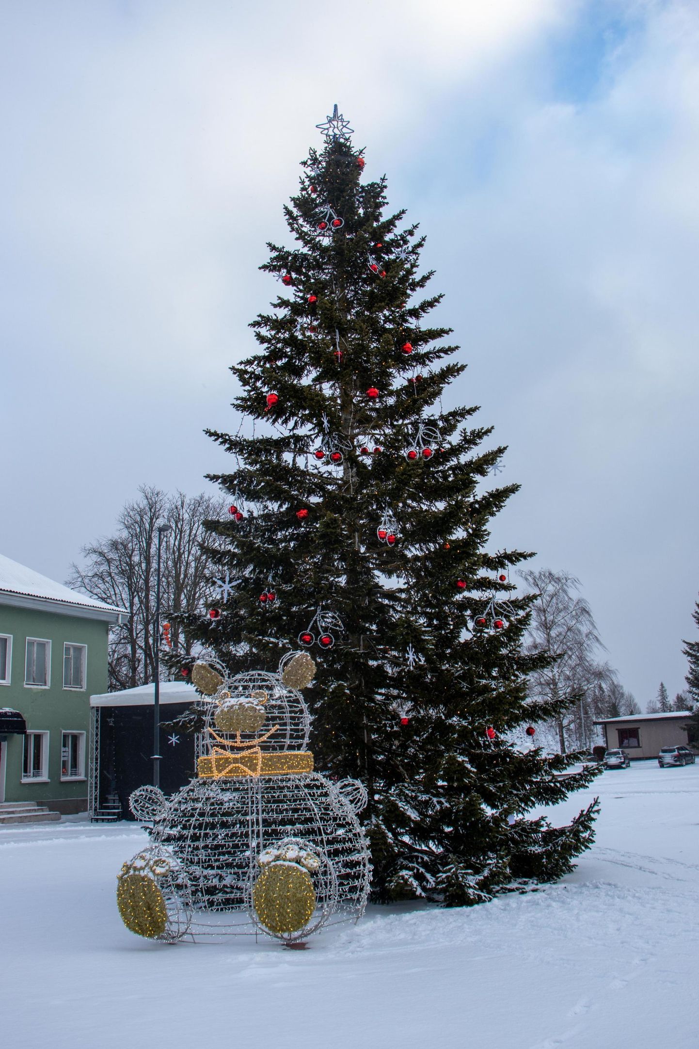 Otepää jõulupuu oli 2021. aastal Põlvamaalt Koorastest pärit 15-meetrine nulg.