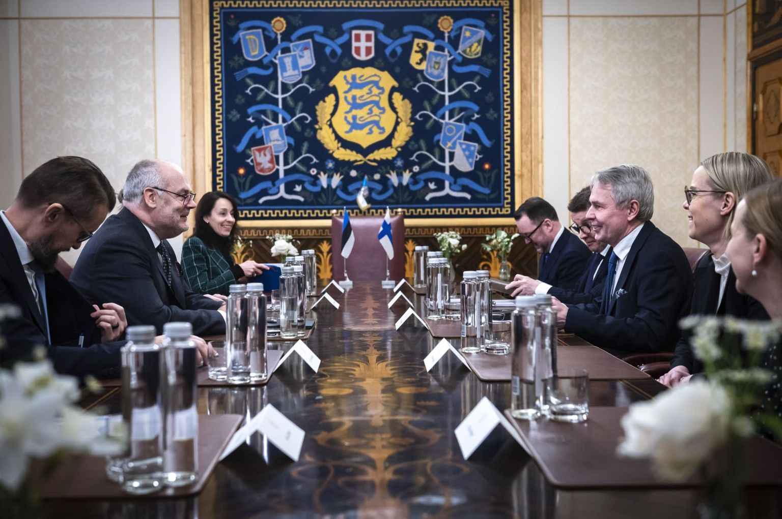 Eesti Vabariigi president Alar Karis ja Soome välisminister Pekka Haavisto