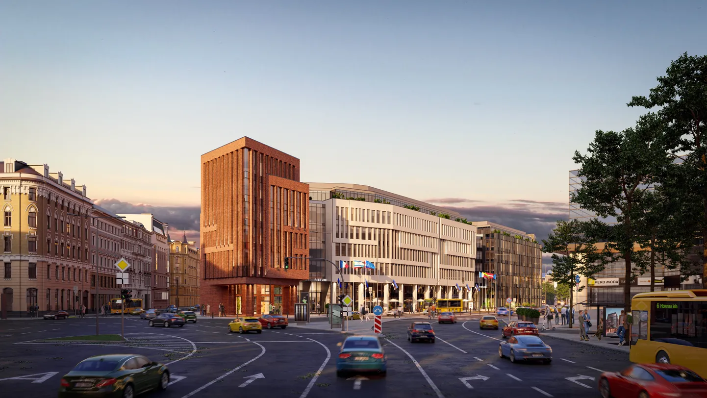 Будущий бизнес-центр Novira Plaza в Риге.