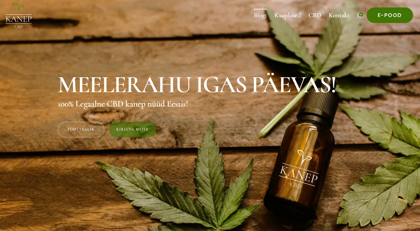 CBD Avaleht. VTA eksituse tõttu müüdi Eestis illegaalset kanepiekstrakti