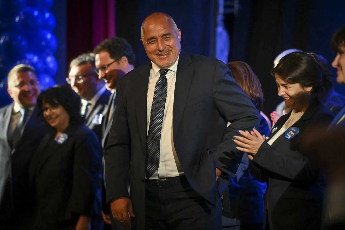 Erakonna GERB esimees Bojko Borisov kampaaniaüritusel. Talle on varem peaministrikohal saanud saatuslikuks riigis lokkav laialdane korruptsioon.