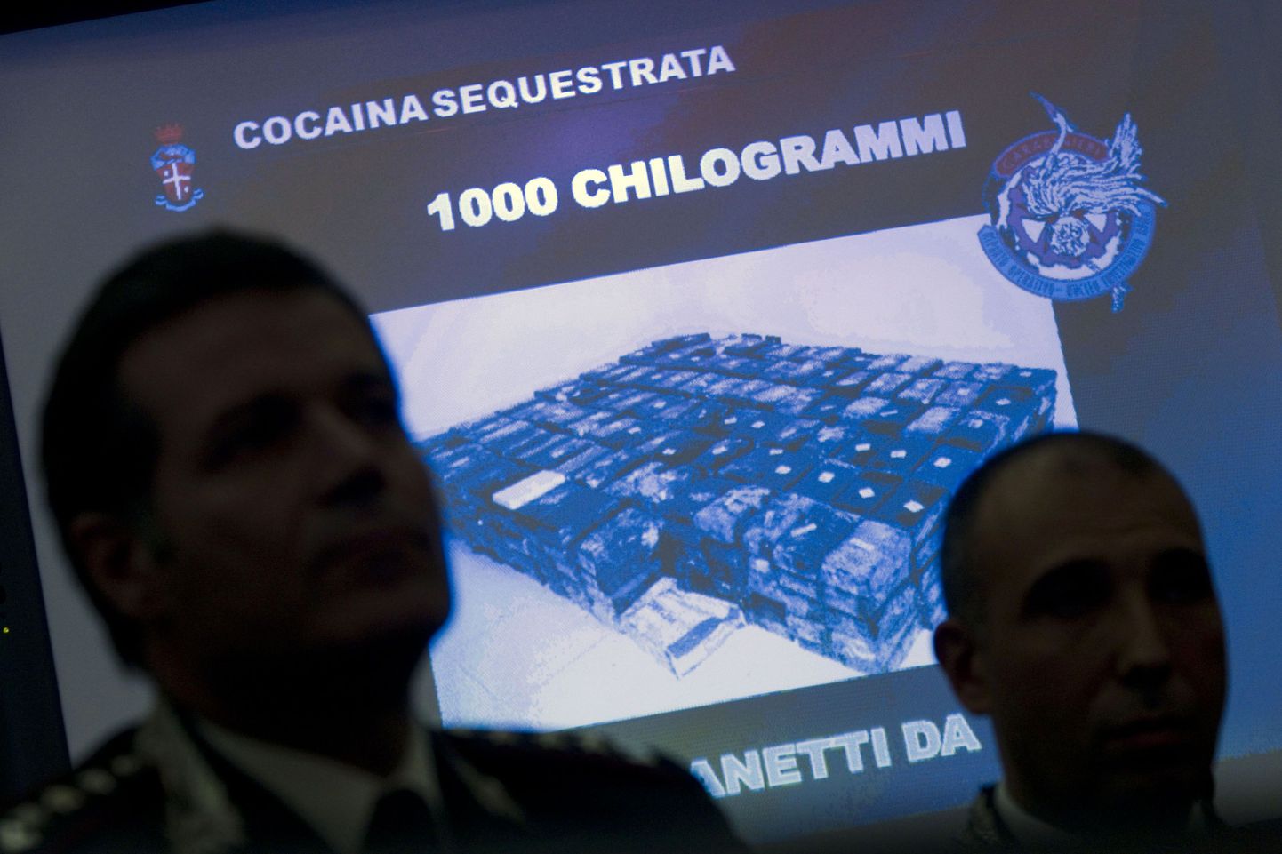 Kokaiinipakid Itaalia politsei tehtud fotol
