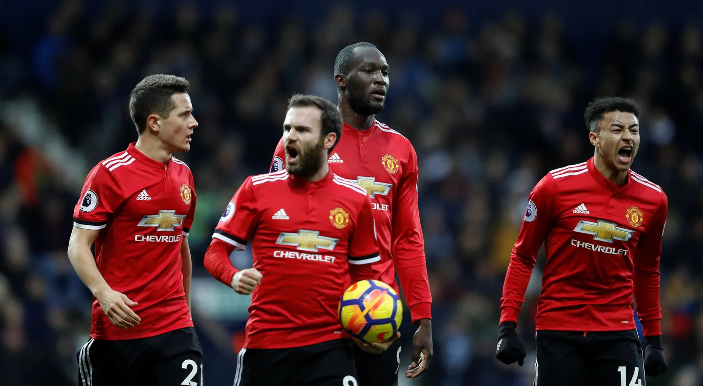 Ander Herrera (vasakul) oma Manchester Unitedi meeskonnakaaslastega.