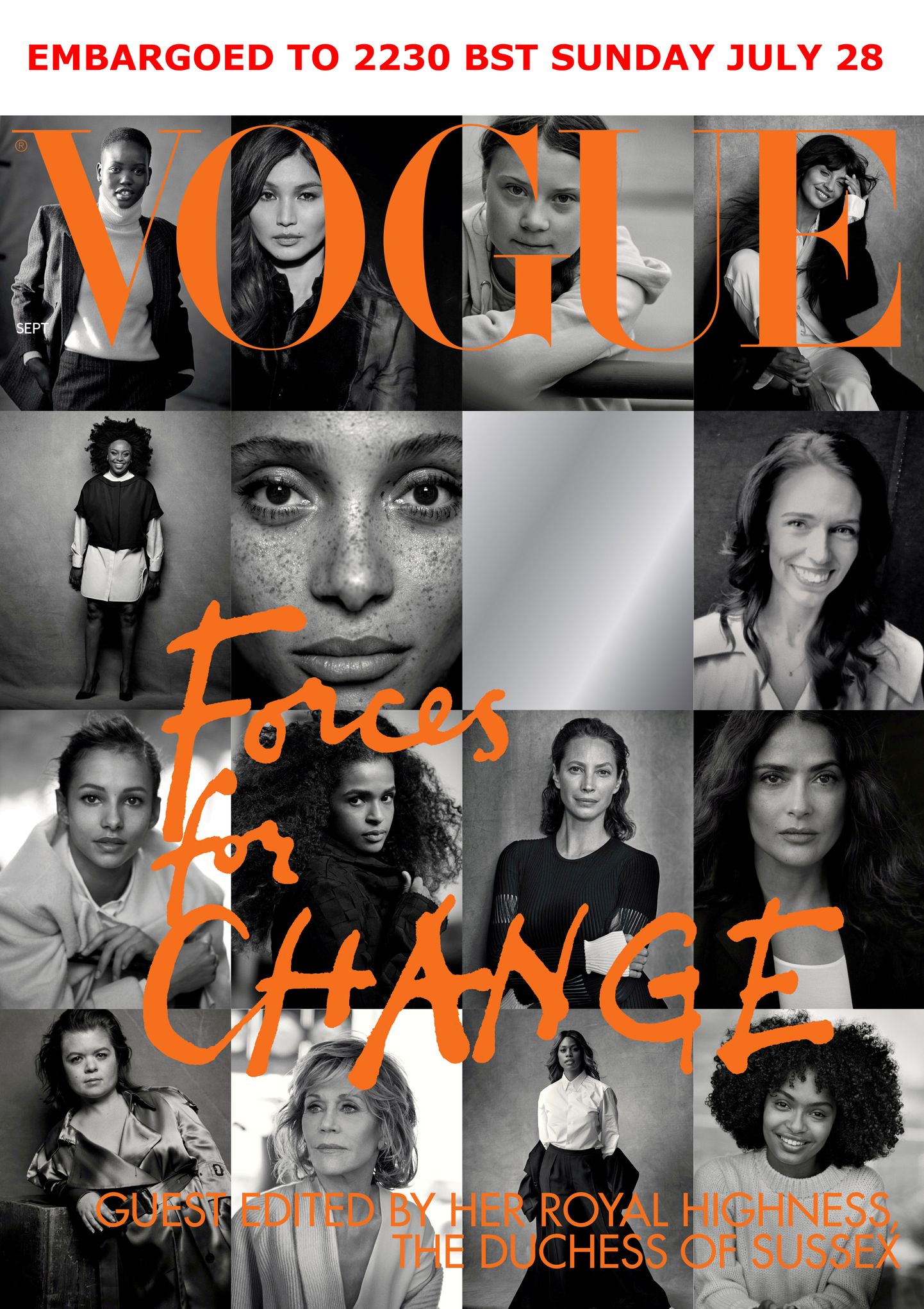 Briti Vogue'i septembrinumber, mille peatoimetajaks on hertsoginna Meghan, kannab pealkirja «Forces for Change»
