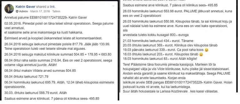 Katrin Gaver ja annetused
