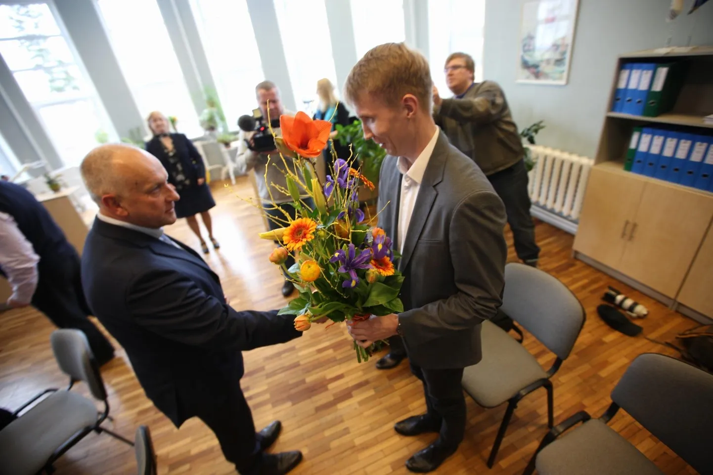 Haljala vallavolikogu esimees Vello Väinsalu (vasakul) ja vallavanem Ivar Lilleberg.