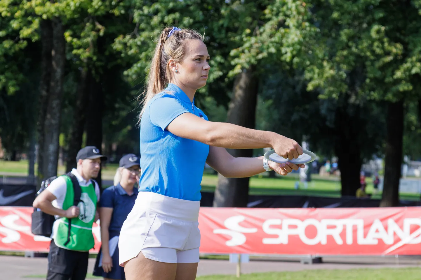 16.08.23, Tallinn. Kettagolfi Euroopa meistrivõistlused Tallinnas Lauluväljakul. Pildil Kristin Tattar. Foto: Kermo Benrot, Postimees