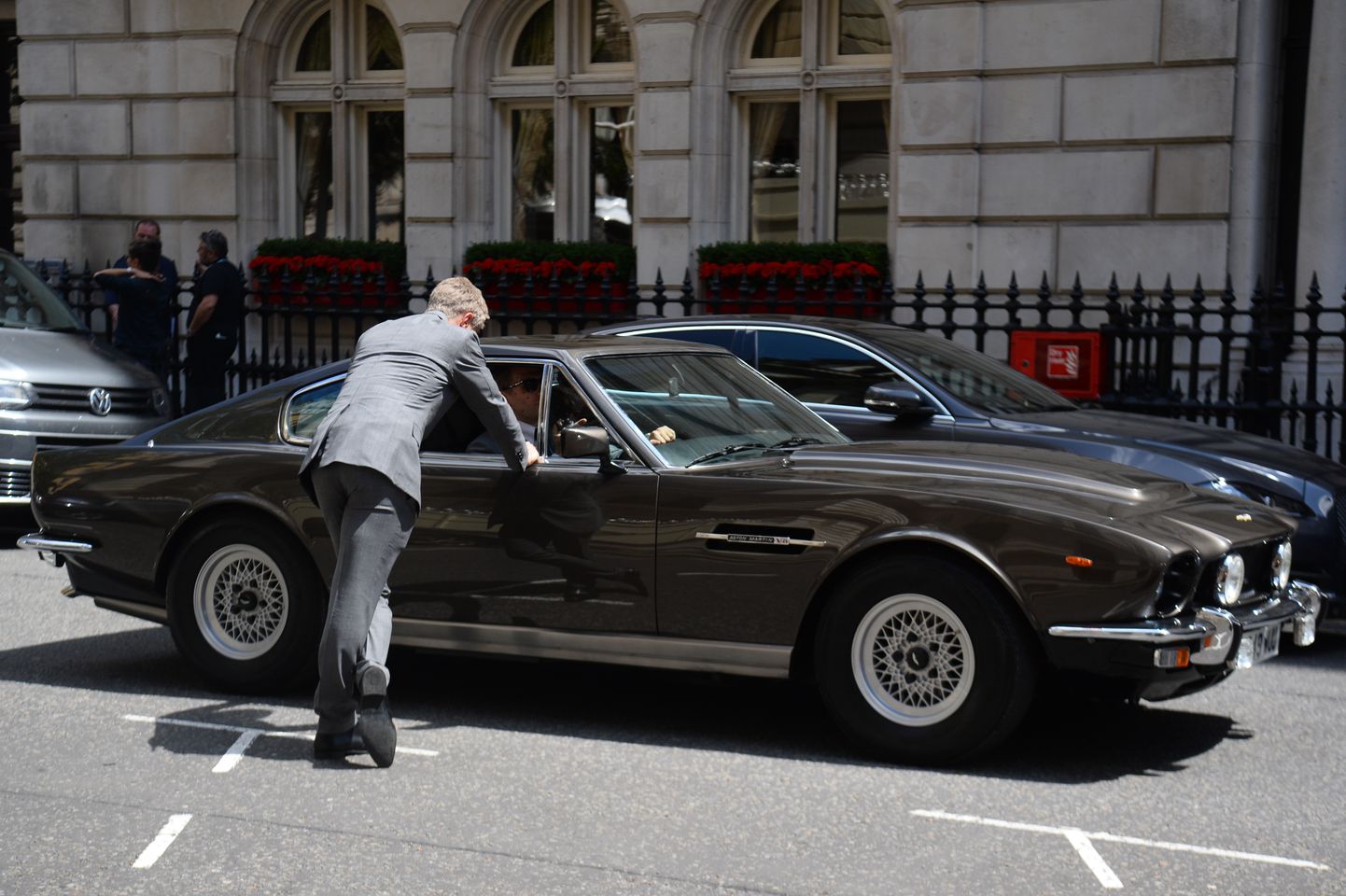 Aston Martin uue James Bondi filmi võtetel Londonis.
