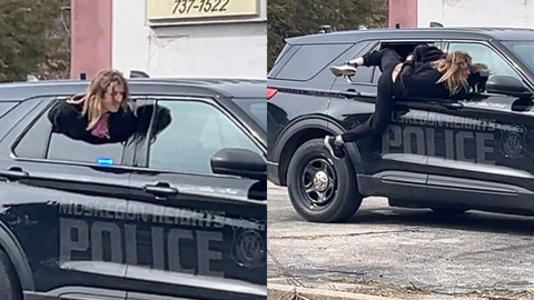 VIDEO ⟩ «Põgene, vaba laps!» Noorel ameeriklannal õnnestus politseiautost plehku panna