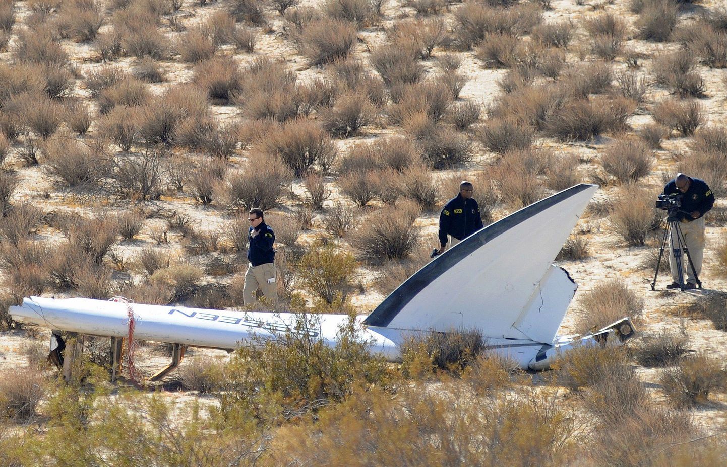 SpaceShipTwo jäänused Mojave kõrbes