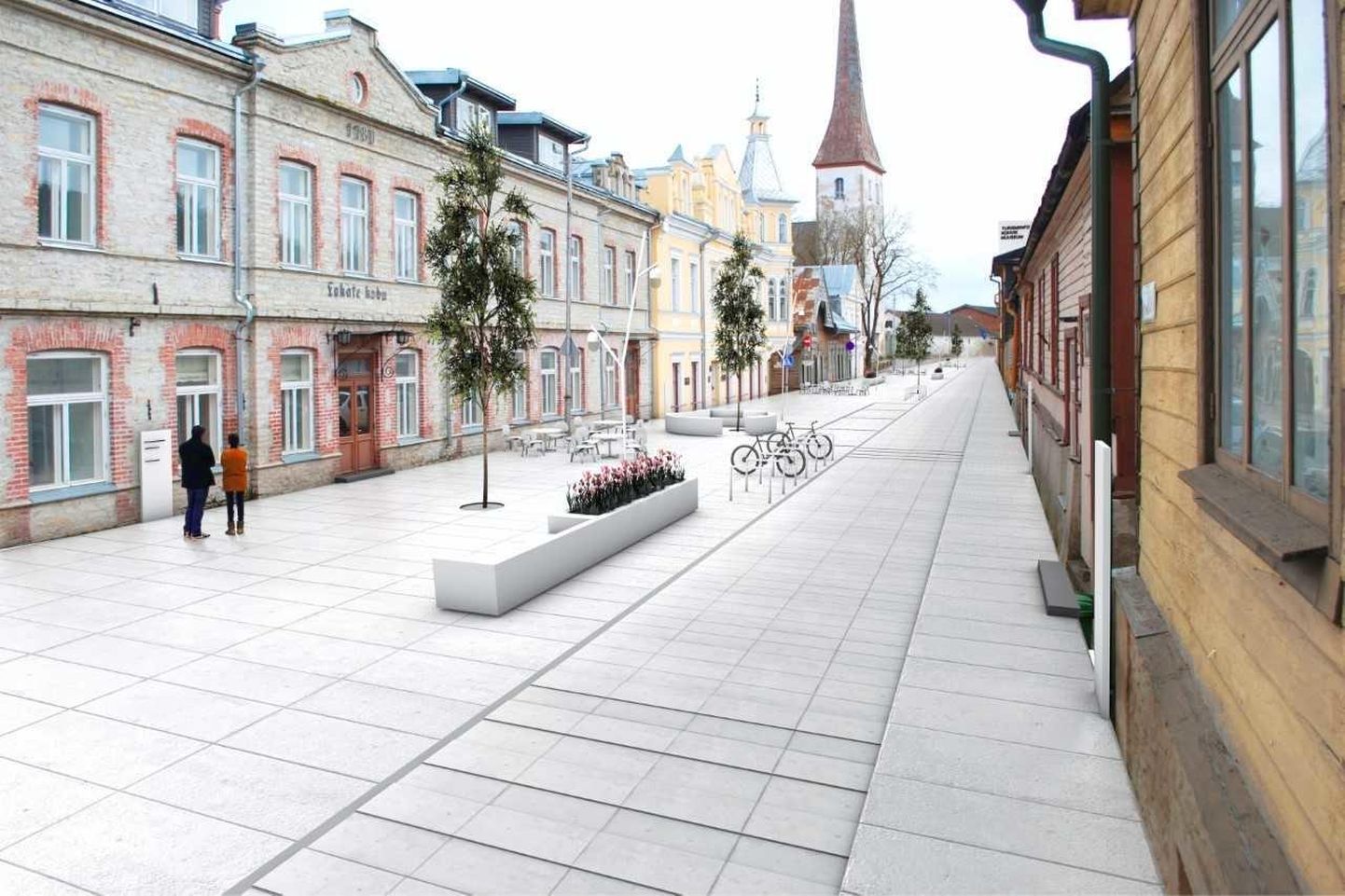 Rakvere ajalooline Pikk tänav saab rekonstrueerimistööde käigus sootuks uue ilme.