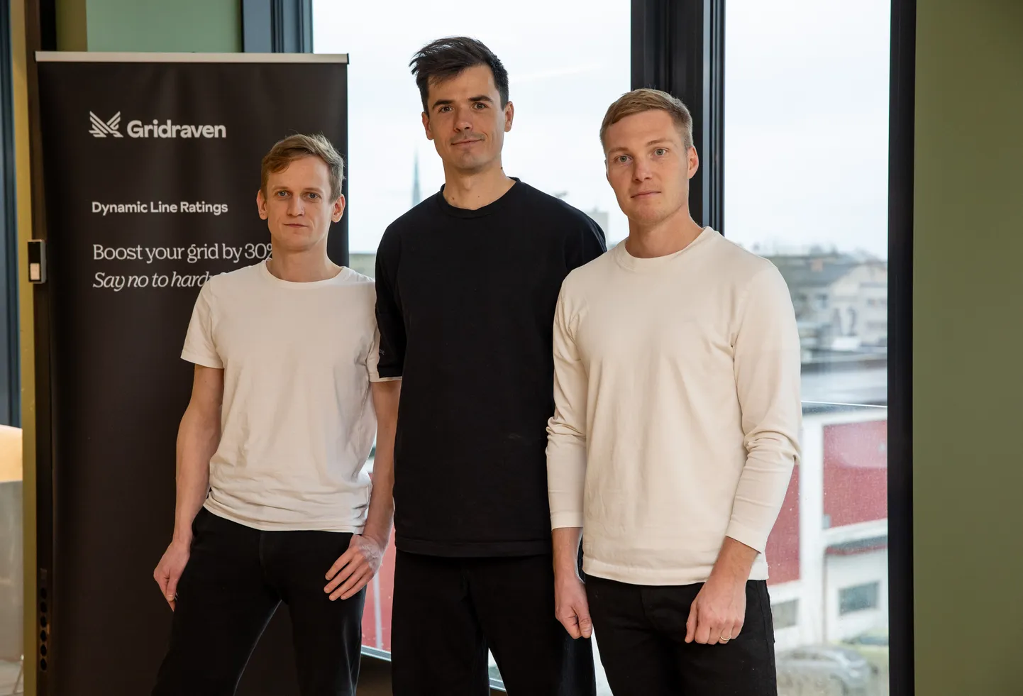 Gridraven, vasakult Markus Lippus, Chief Data Scientist; Georg Rute, CEO; Henri Manninen, CTO.