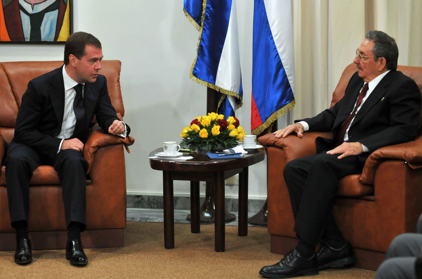 Kuuba liider Raúl Castro ja Venemaa president Dmitri Medvedev kohtusid novembris Havannas.