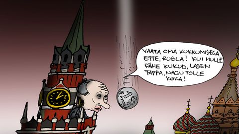 Päeva karikatuur: appi, rubla kukub!