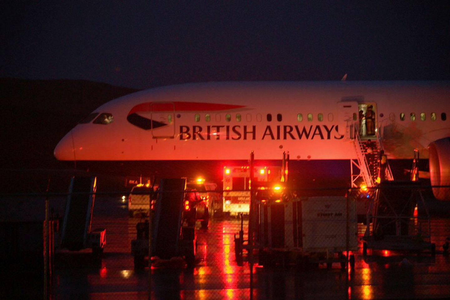 Hädamaandunud British Airwaysi lennuk Iqaluiti lennujaamas.