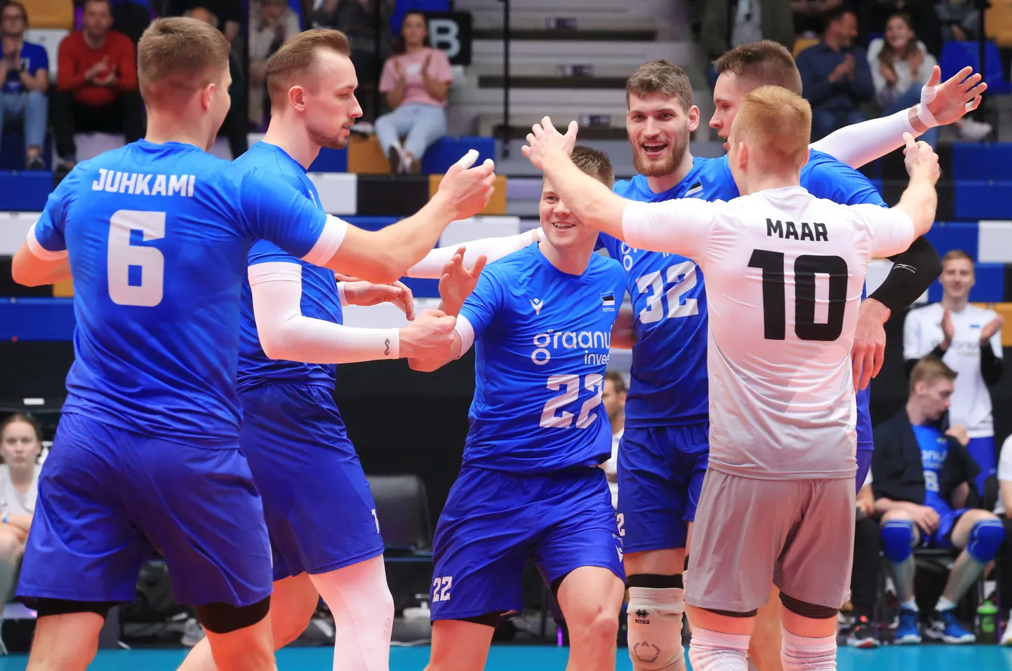 Eesti võrkpallikoondise mängijad.