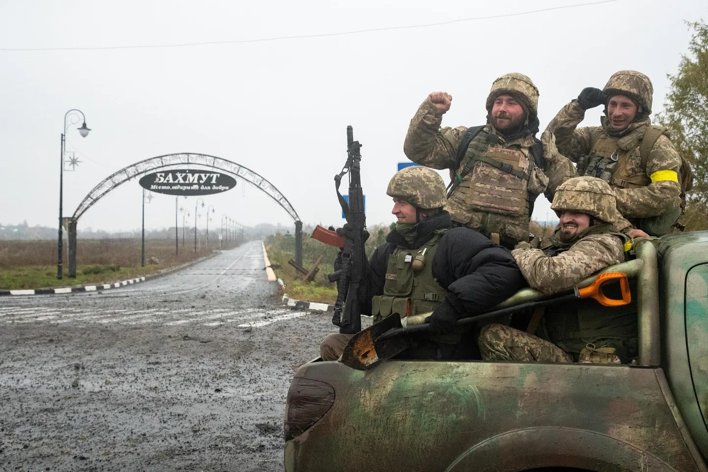 Ukraina sõdurid 2022. aasta novembris Bahmutis.