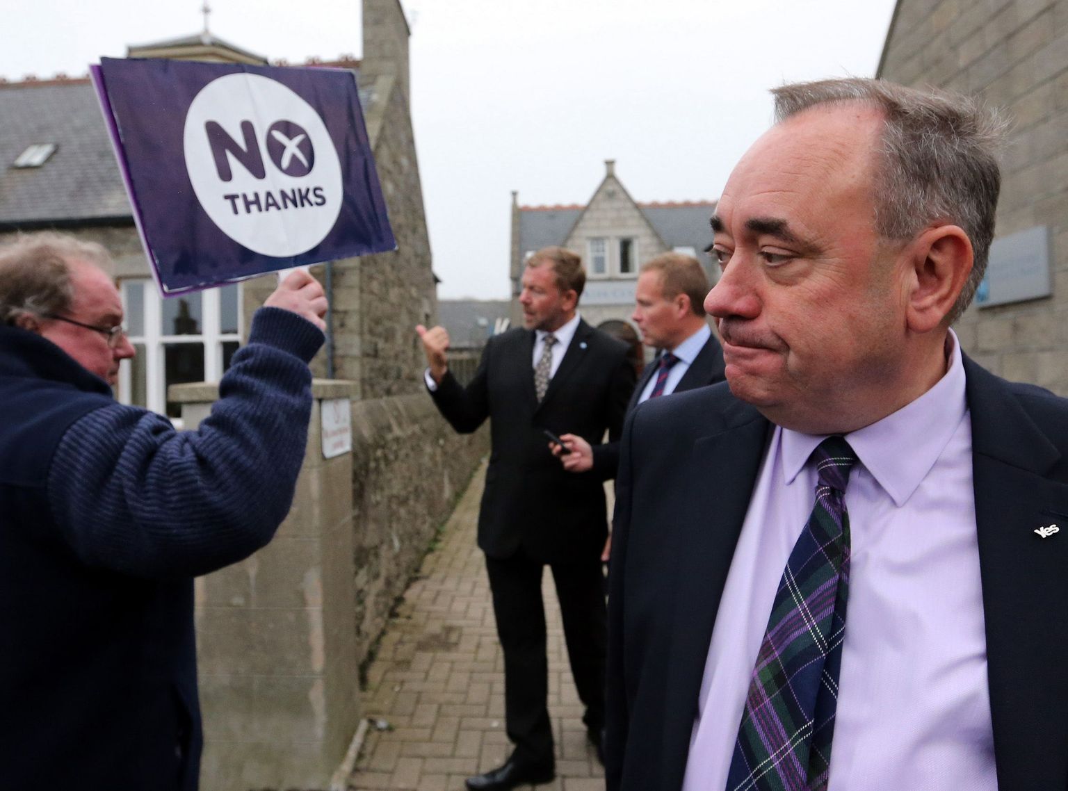 Šoti Rahvuspartei juht Alex Salmond (ees paremal).