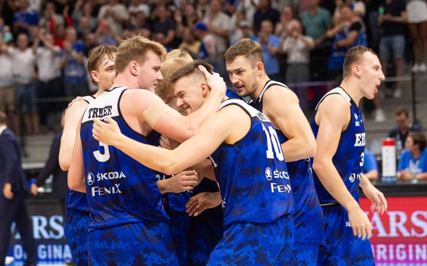 Eesti korvpallikoondise mängijad.
