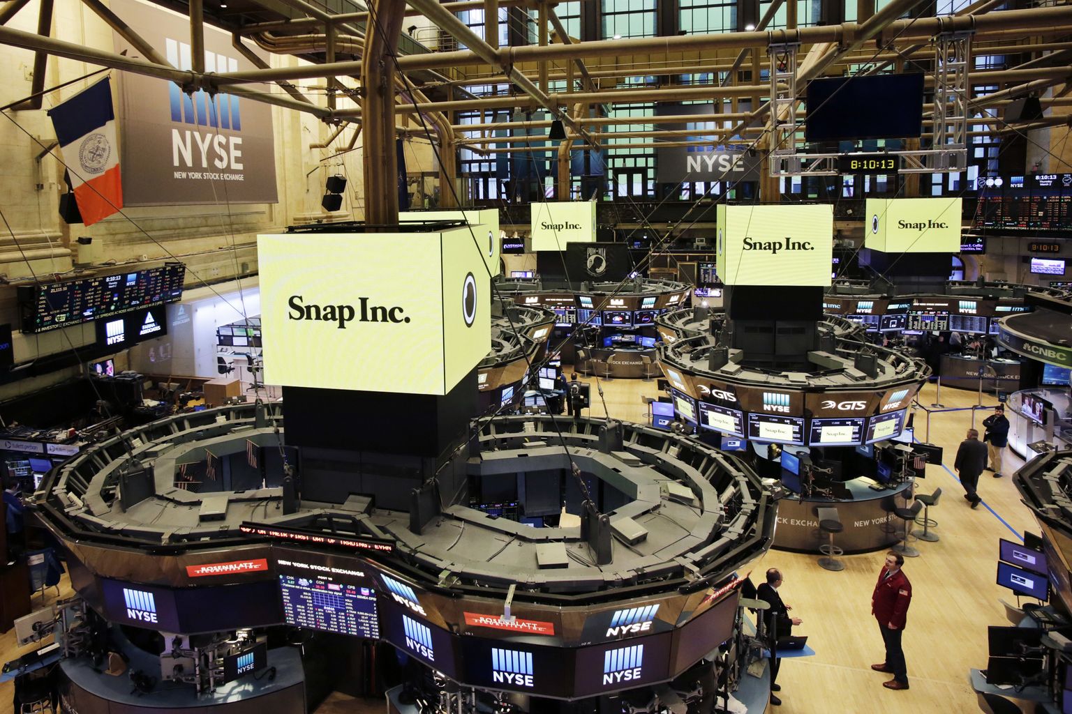 Snapchati emafirma Snap esimene kaulemispäev New Yorgi börsil märtsi alguses