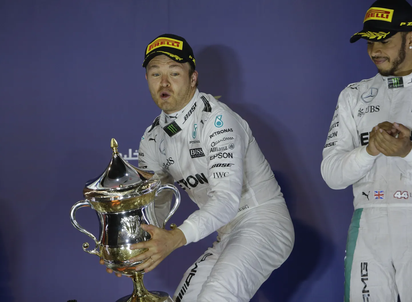 Nico Rosberg ja Lewis Hamilton.